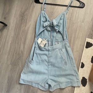 Denim romper